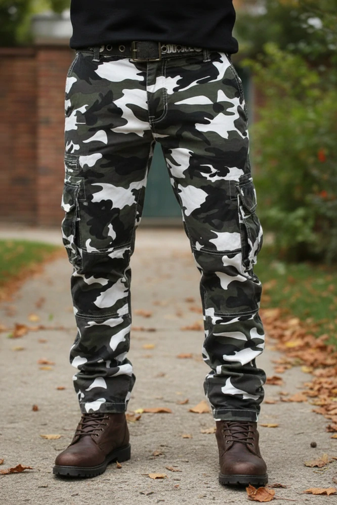 Letní pánské maskáčové kalhoty LOSHAN :  metro  