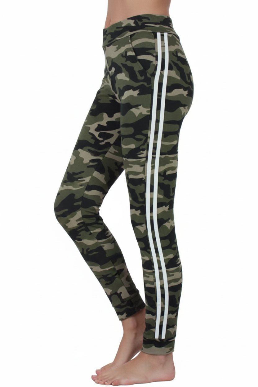 Dámské maskáčové legíny zelený maskáč