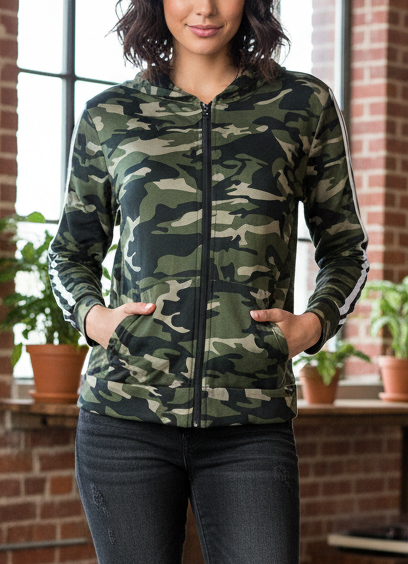 Dámská maskáčová mikina woodland 