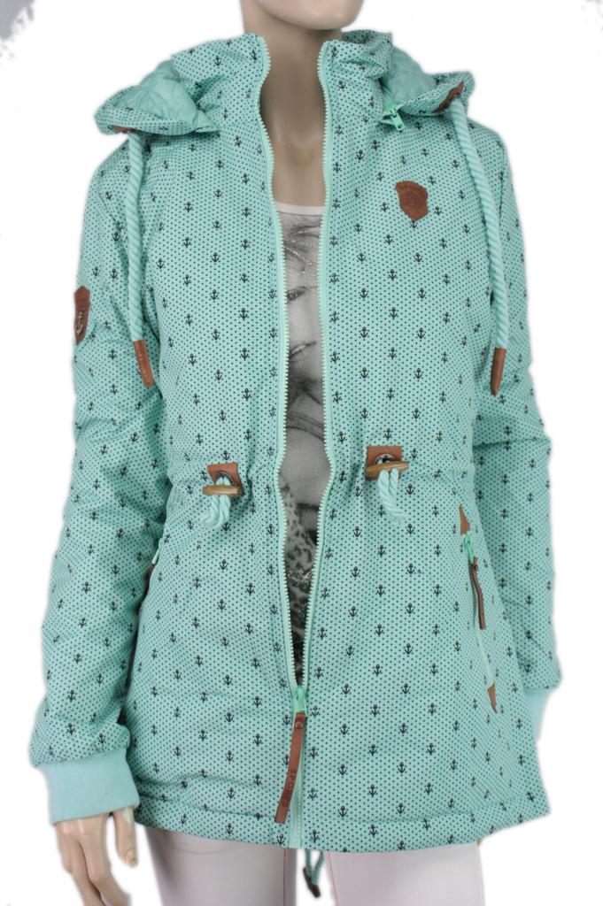  Dámská zimní parka VINTE velké velikosti 2XL až 6XL zelinkavá  Již pouze vel. XXL  a 4XL