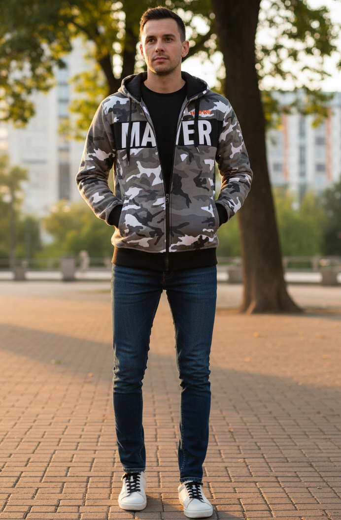 Pánská maskáčová mikina vzor METRO  Již pouze vel. M 