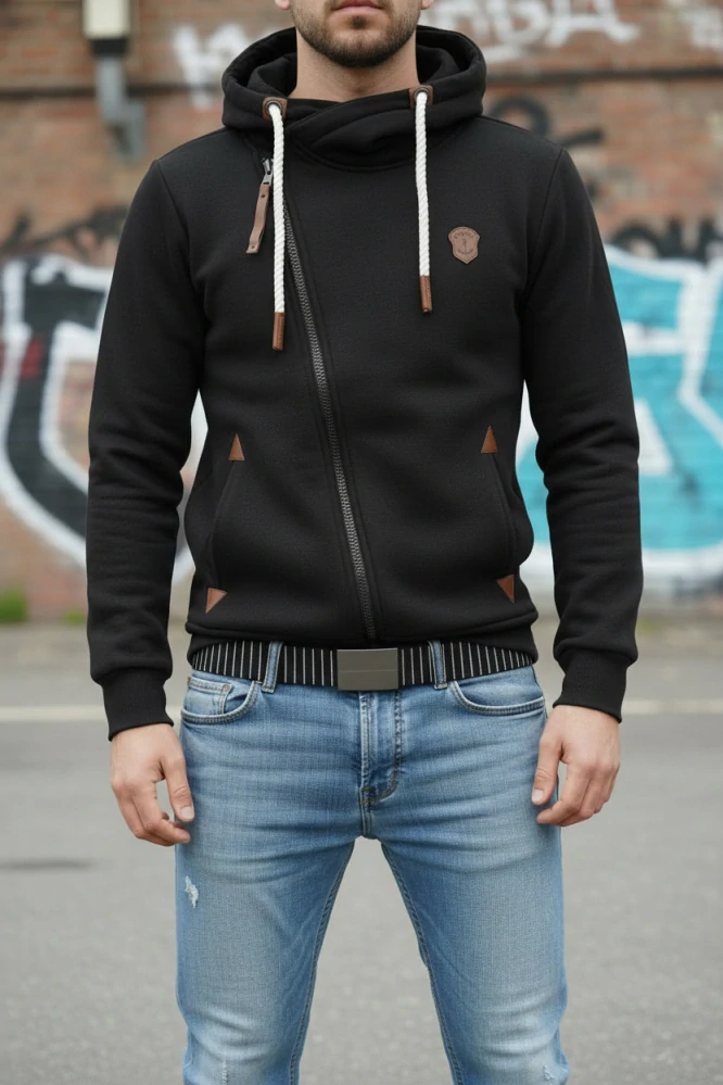 Pánská mikina VINTE černá Již pouze vel. XXXL
