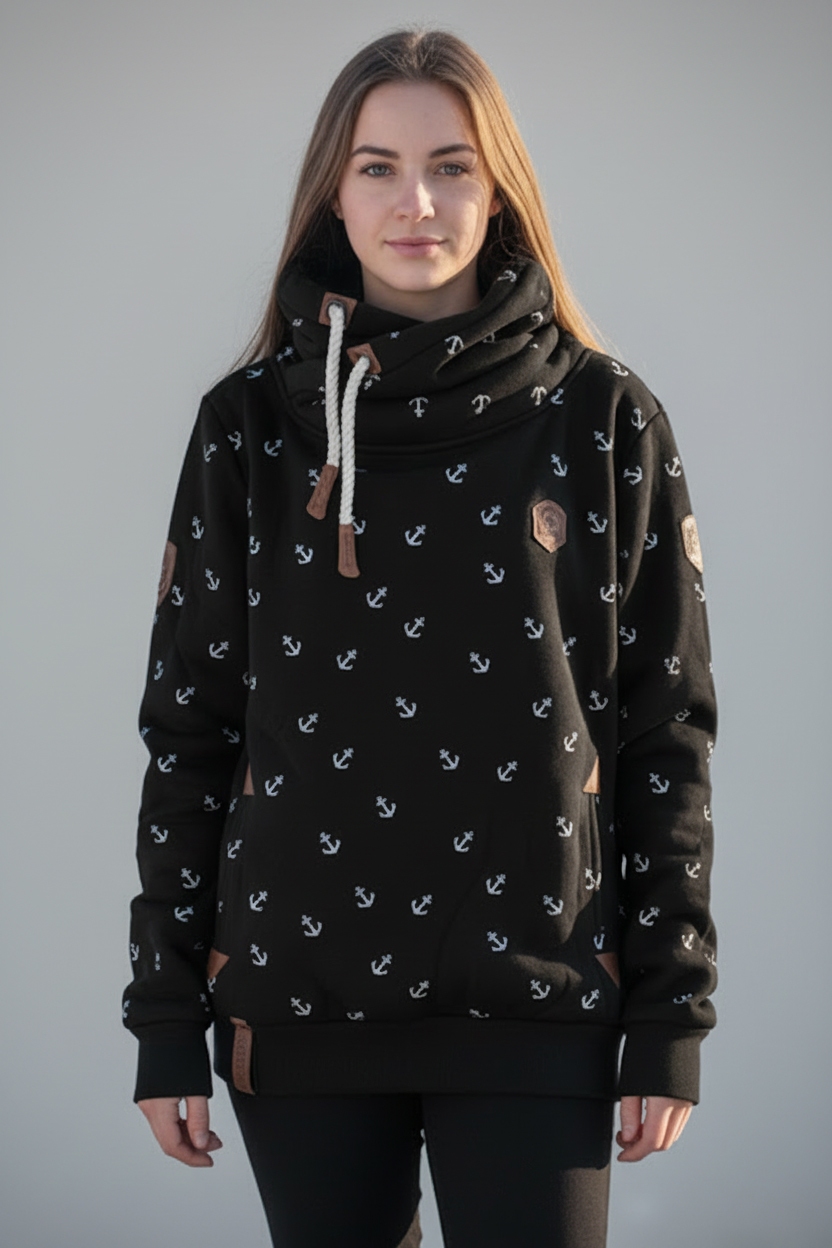 Dámská mikina - velké velikosti 2XL až 7XL černá Již pouze vel. 5XL