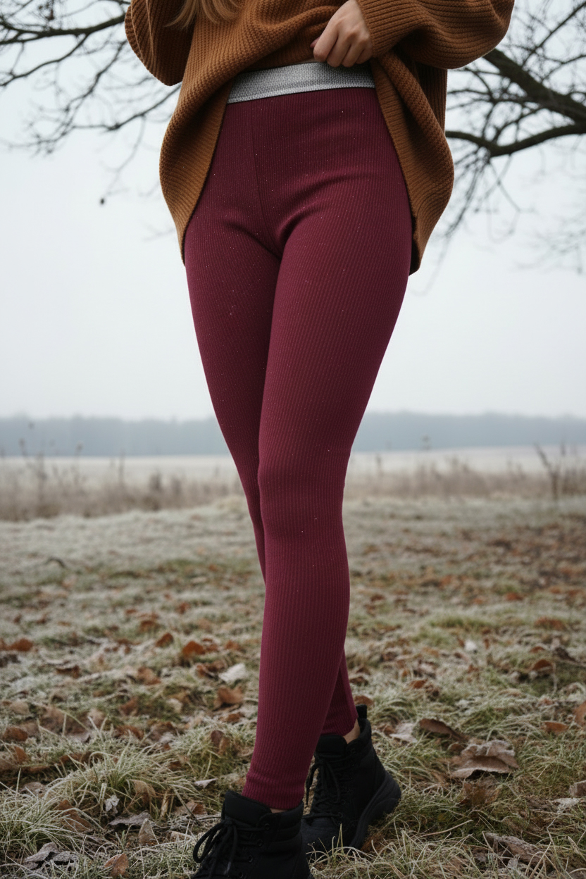 Dámské legíny  vínová