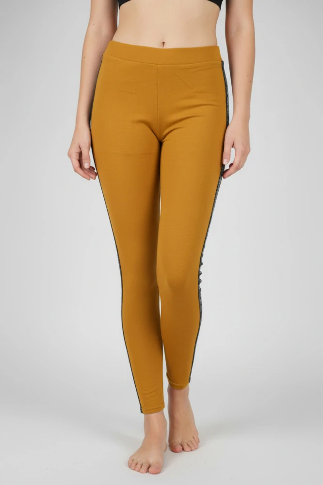Dámské legíny hořčicově žlutá
