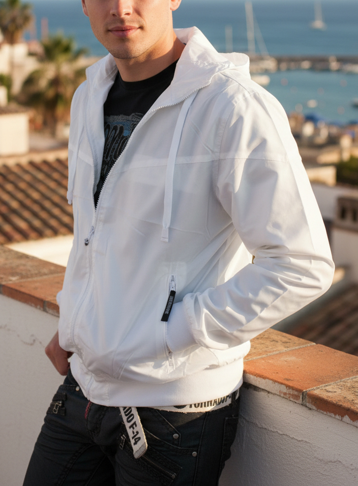 Pánská letní bunda EUROJEANS bílá