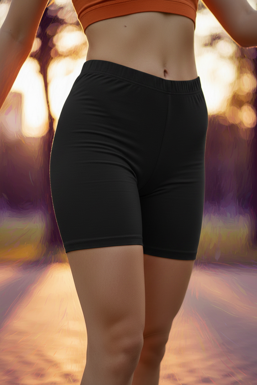 Dámské strečové sportovní (volnočasové) kraťasy  černé