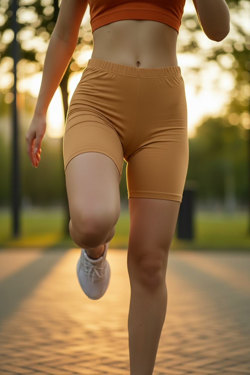 Dámské strečové sportovní (volnočasové) kraťasy Velbloudí-camel