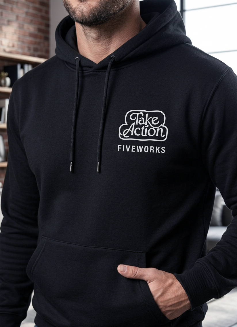 Pánská mikina RVCA fivevorks tmevě modrá Výroba Turecko
