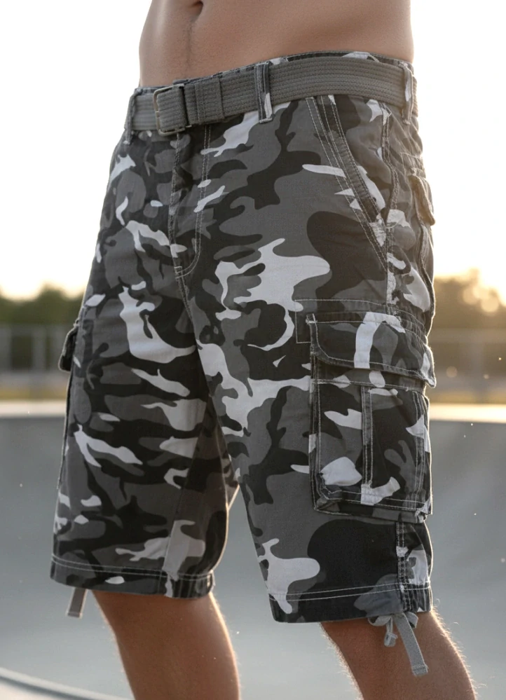 Pánské maskáčové kraťasy loshan metro 