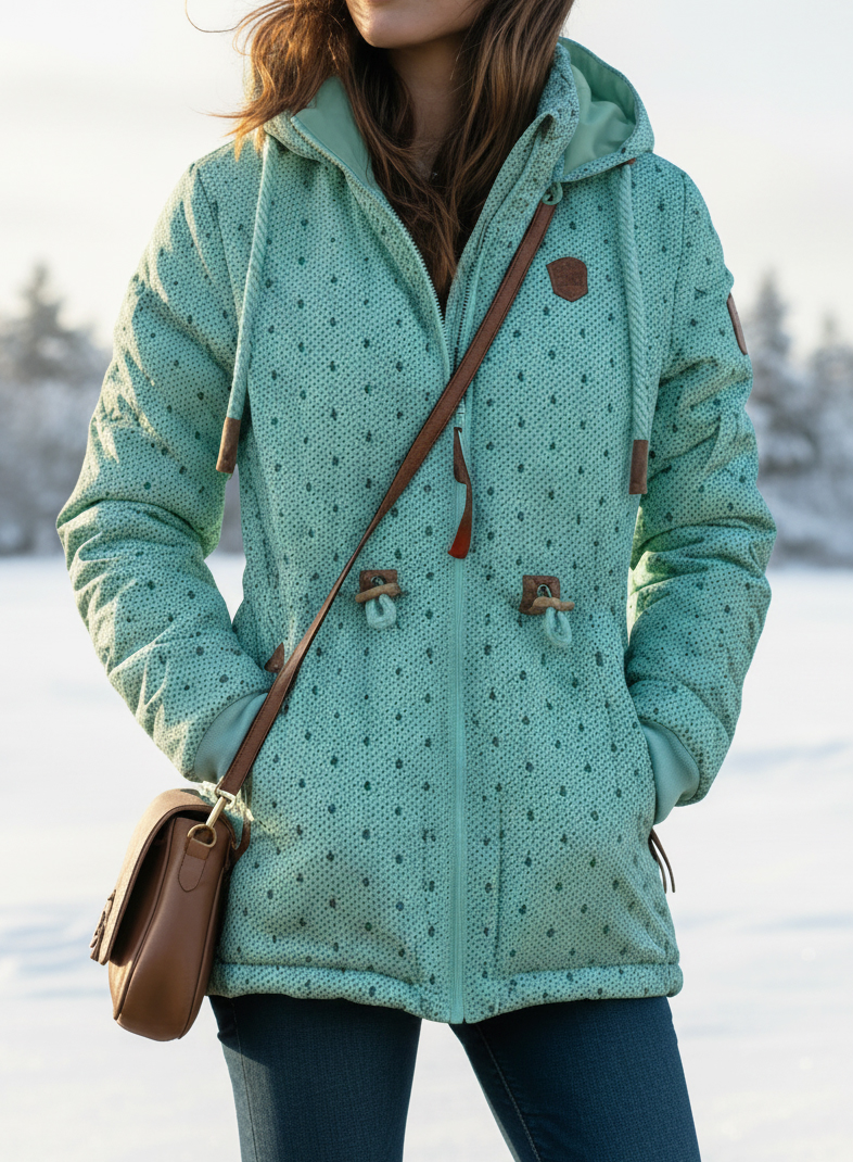  Dámská zimní parka VINTE velké velikosti 2XL až 6XL zelinkavá  Již pouze vel. XXL  a 4XL