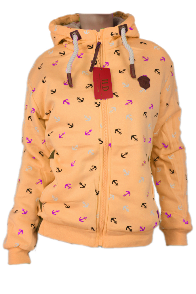 Dětská bundomikina s kožíškem okrová 