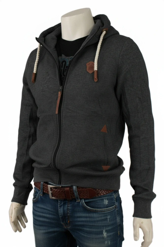 Pánská mikina tm. šedá velké velikosti 4XL až 7XL