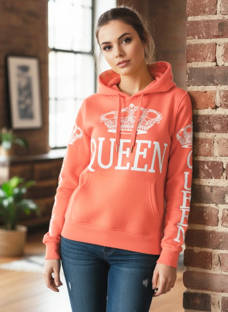 Dámská mikina VINTE jasně korálová