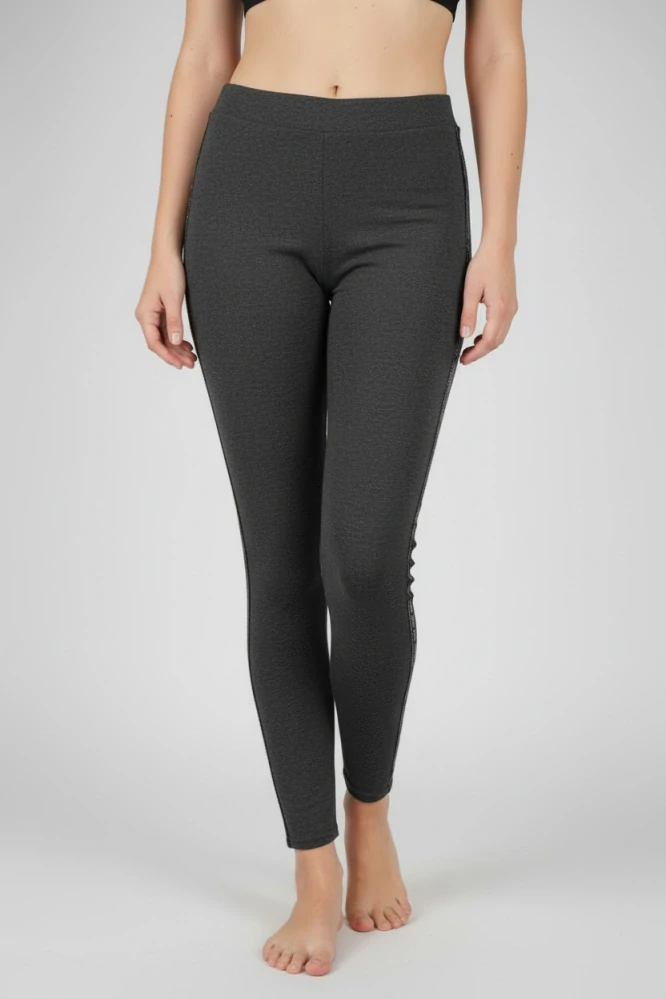 Dámské legíny tmavě šedý melír