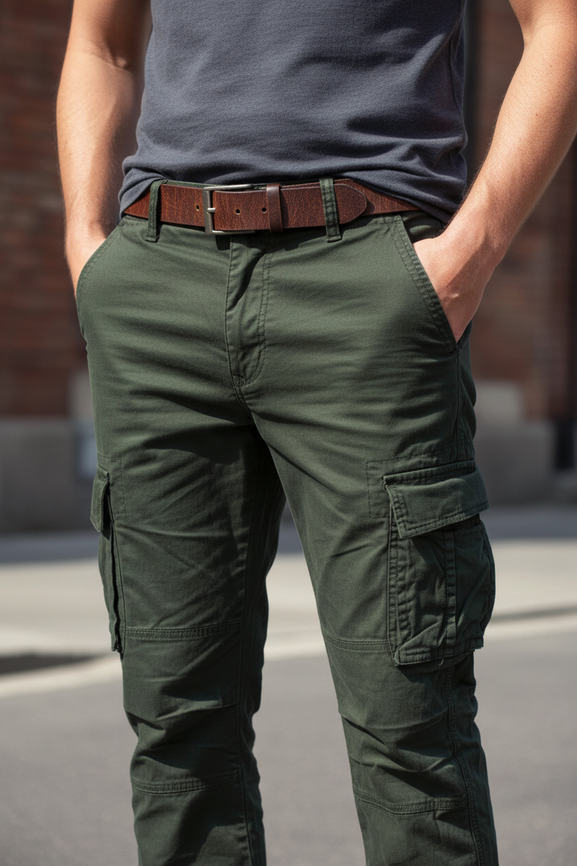 Letní pánské kapsáše  LOSHAN :  khaki