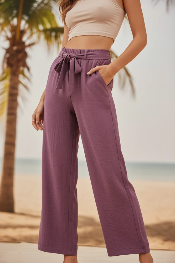 Dámské letní kalhoty HZJ fashion fialková