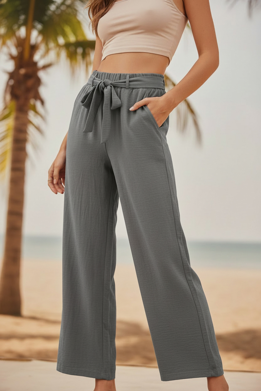 Dámské letní kalhoty HZJ fashion šedé