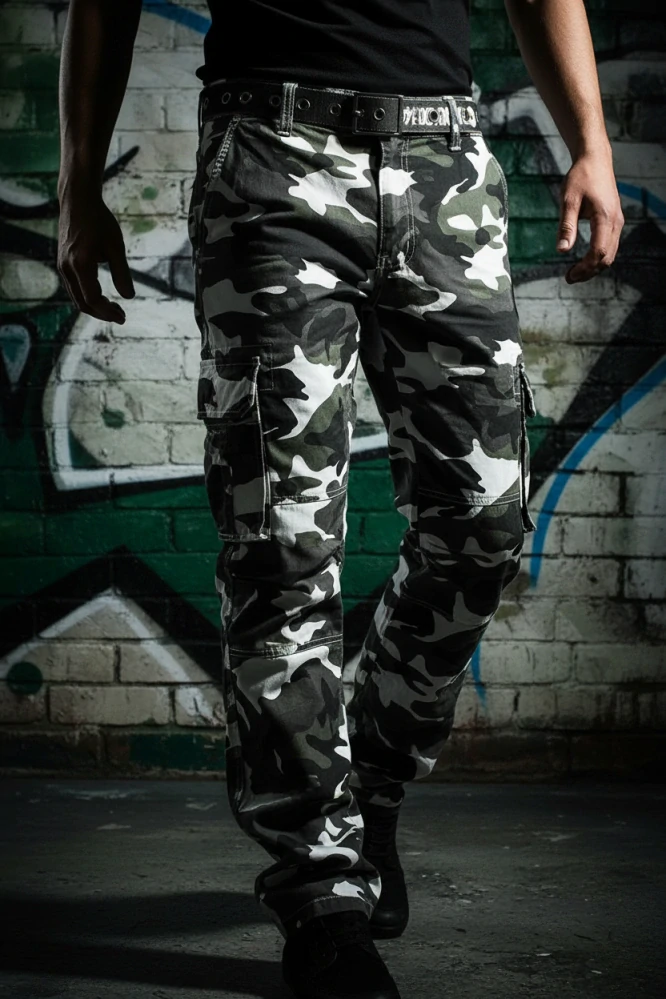 Letní pánské maskáčové kalhoty LOSHAN :  metro  