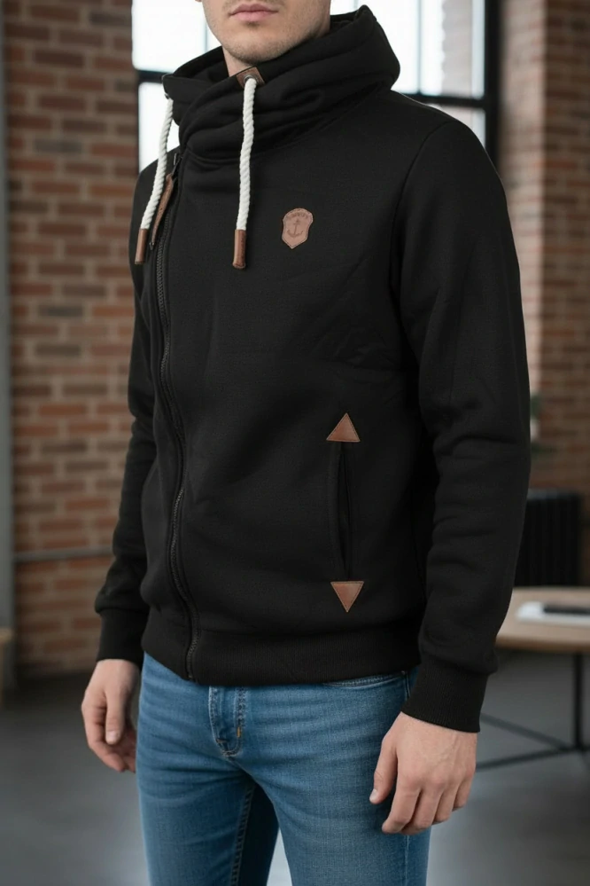 Pánská mikina VINTE černá Již pouze vel. XXXL
