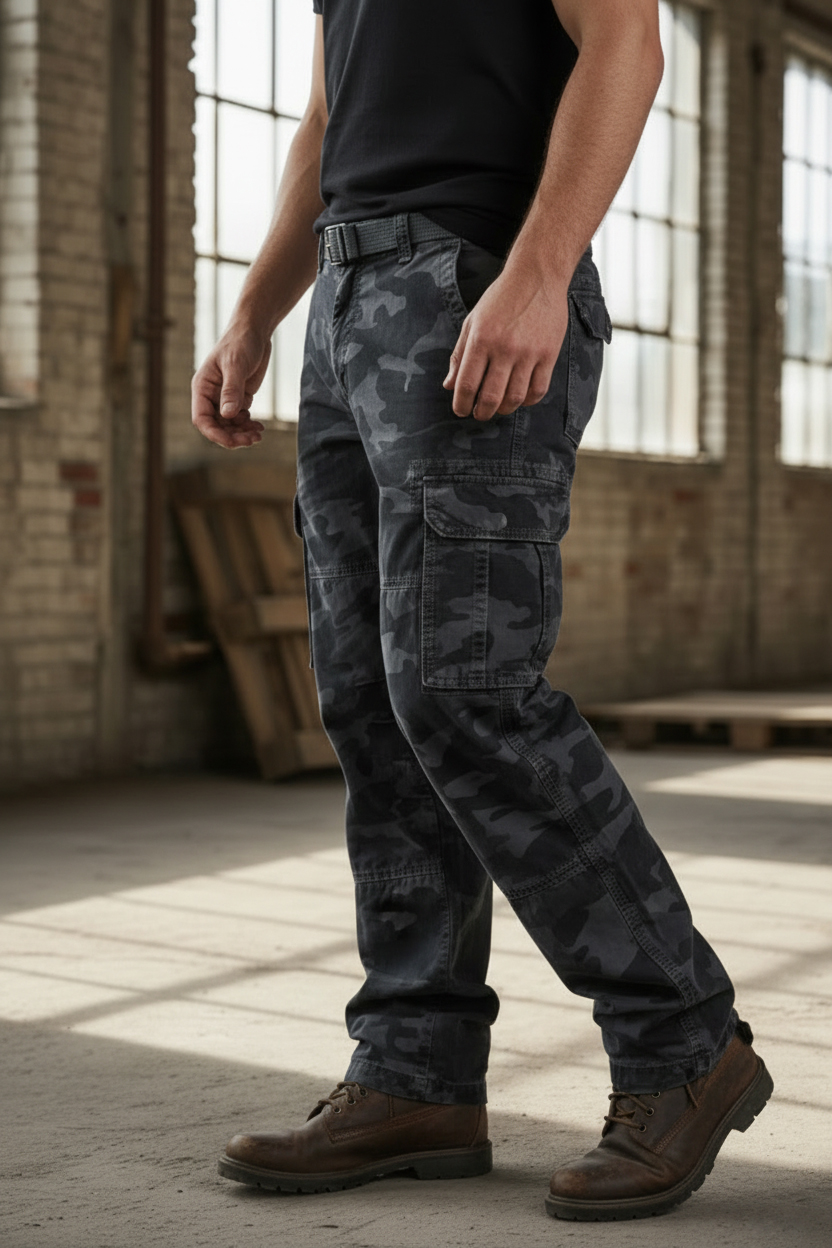 Pánské maskáčové kalhoty modro šedý maskáč 