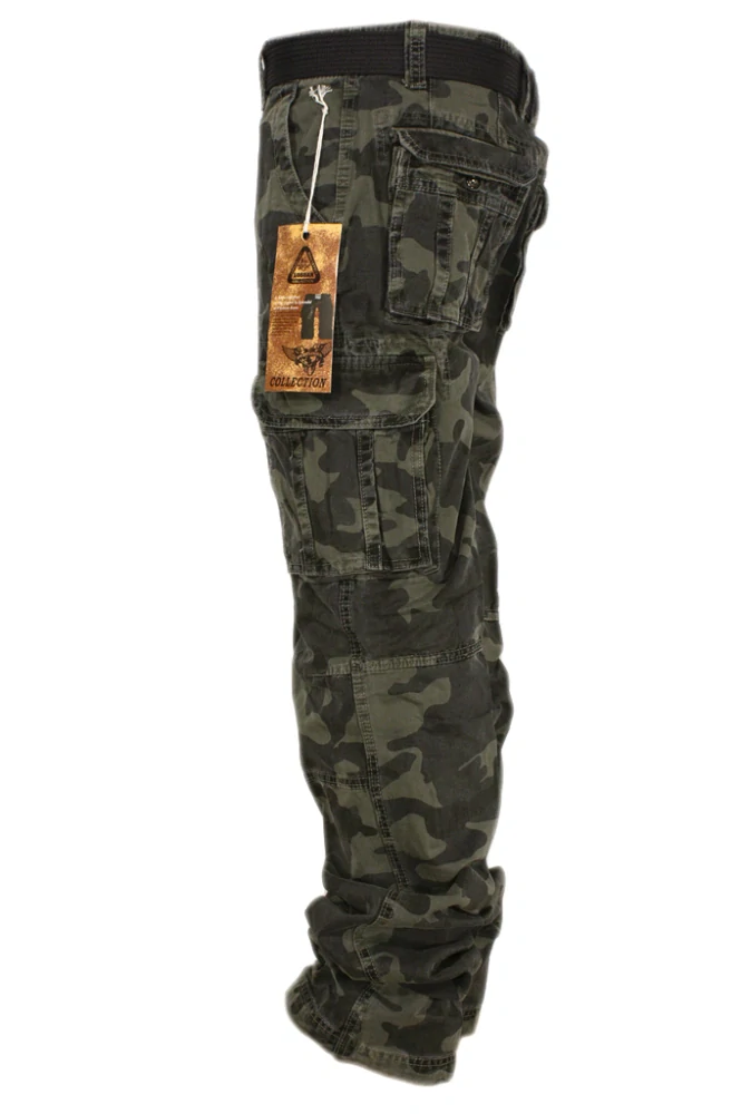 SLEVA velikosti 30  Pas 78cm Pánské maskáčové kalhoty woodland matný