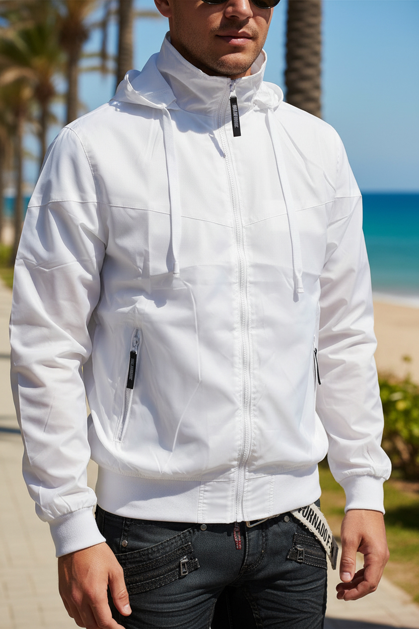 Pánská letní bunda EUROJEANS bílá