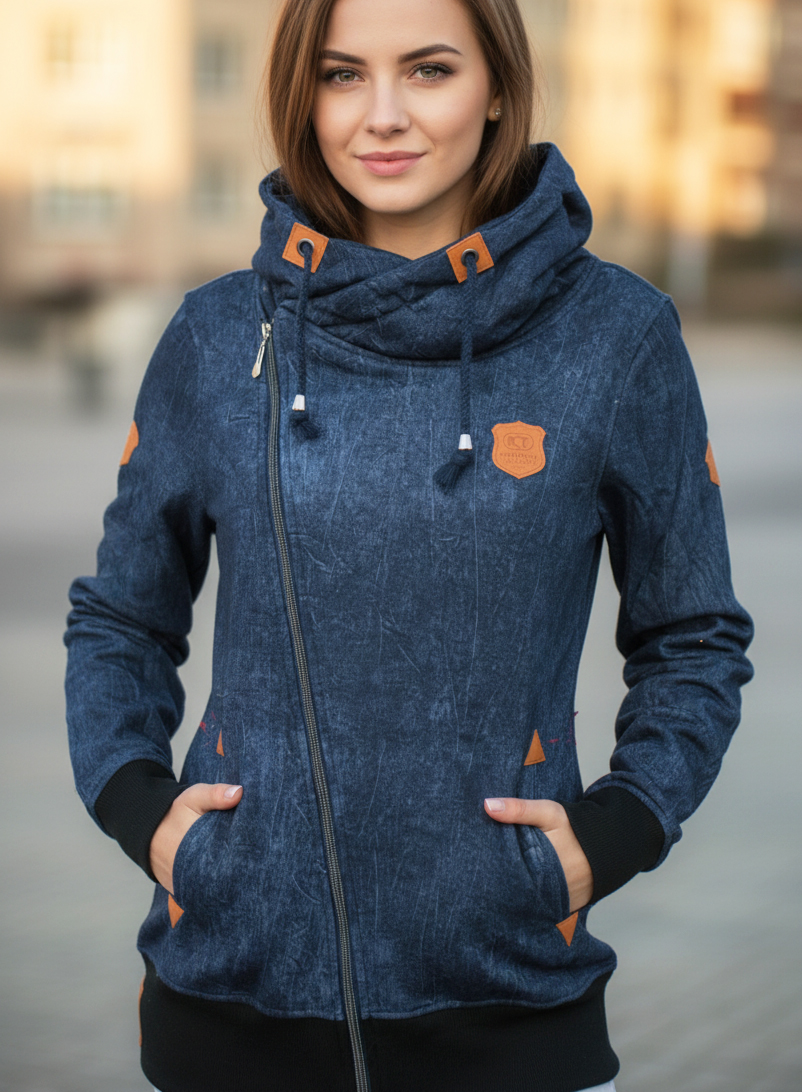 Dámská mikina KT  Best classic  šikmý zip