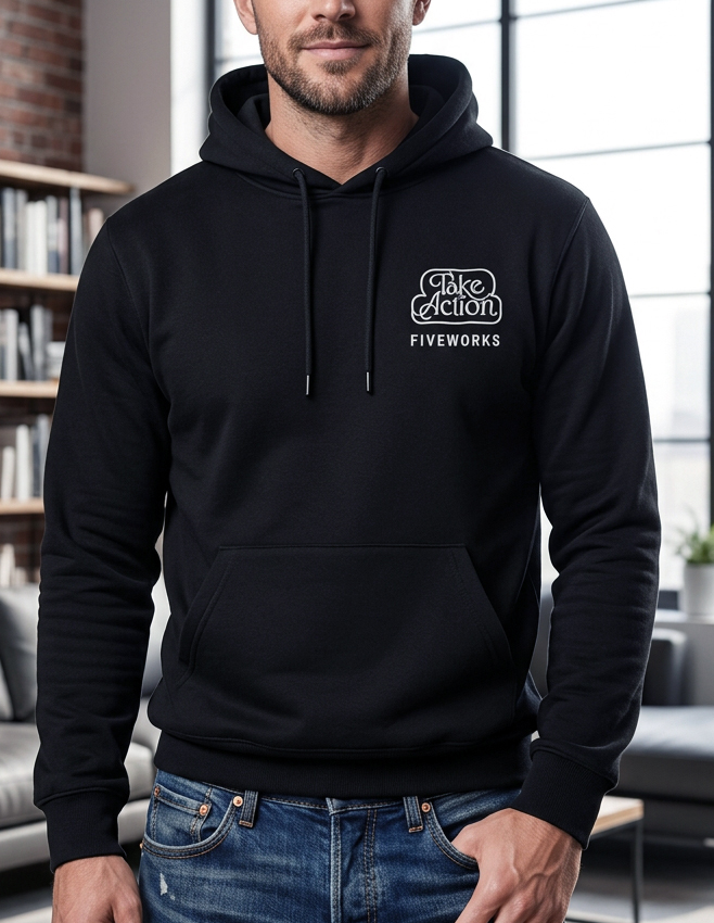 Pánská mikina RVCA fivevorks tmevě modrá Výroba Turecko