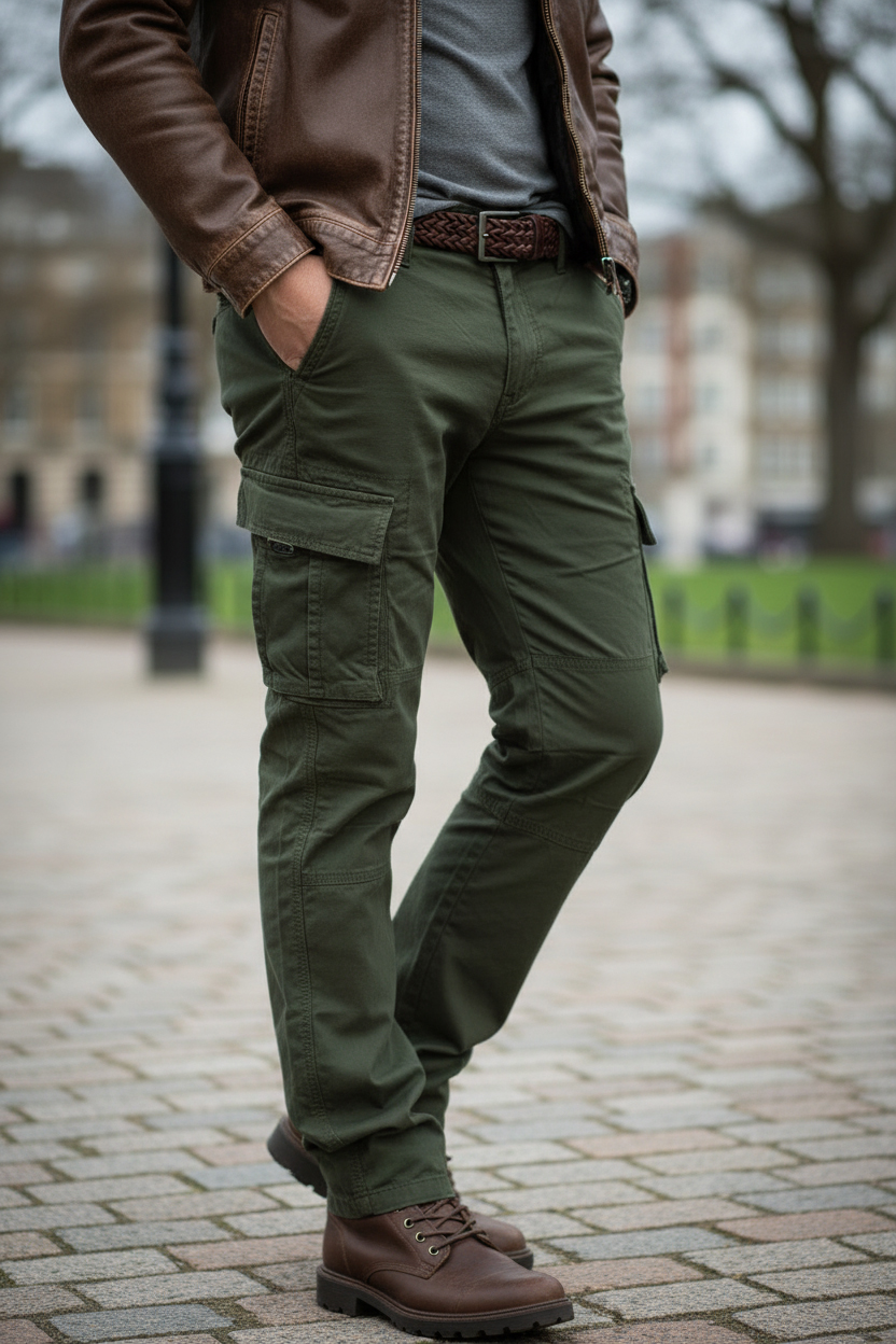 Letní pánské kapsáše  LOSHAN :  khaki