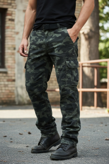 Pánské maskáčové kalhoty woodland