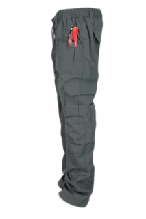 Pánské kalhoty pas do gumy tmavě šedá Velké velikosti Již pouze vel.6XL