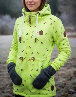 Dámská mikina velké velikosti 4XL až 7XL neonová Již pouze vel. 5xl 