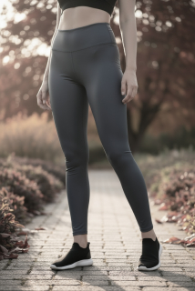 Dámské koženkové legíny Fashion Design tmavě šedá