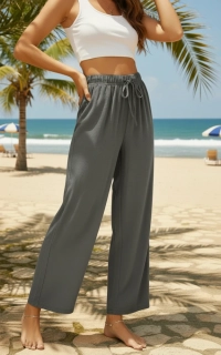 Dámské letní kalhoty HZJ fashion tmavě šedá